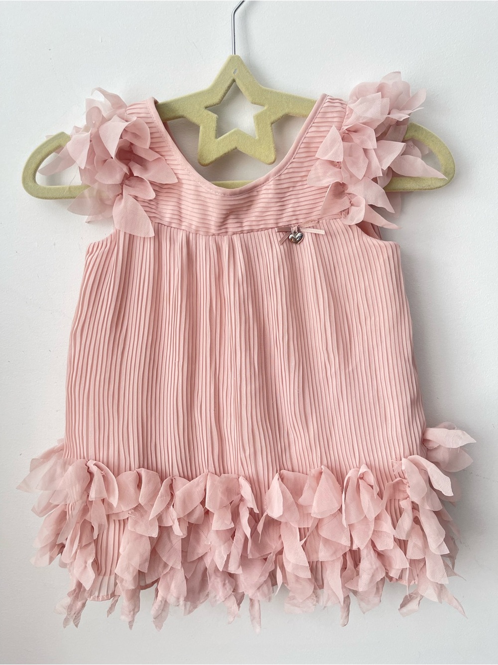 Max Studio Baby Girls Pink Ruffled Chiffon Dress